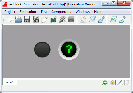 redBlocks Simulator's User Interface
