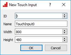 New Touch Input Interface Dialog